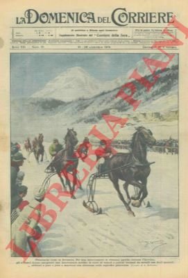 Corse di cavalli sulla neve con veicoli muniti di pattini …