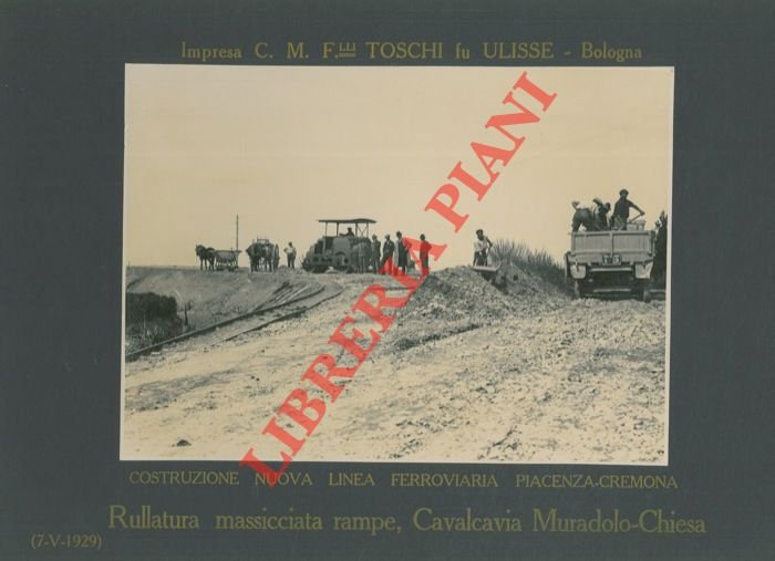 Costruzione nuova linea ferroviaria Piacenza - Cremona. Cavalcavia Muradolo Chiesa.