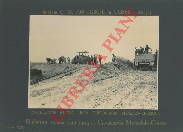 Costruzione nuova linea ferroviaria Piacenza - Cremona. Cavalcavia Muradolo Chiesa.