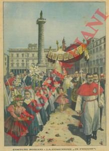 Costumi romani. La Comunione "in fiocchi".