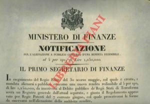 Creazione di una nuova rendita redimibile al 5 per cento …