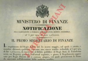 Creazione di una nuova rendita redimibile al 5 per cento …