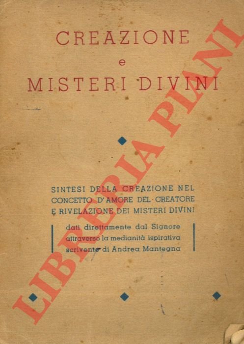 Creazione e misteri divini. Sintesi della creazione nel concetto d'amore …