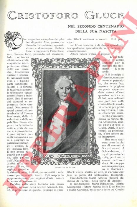 Cristoforo Gluck nel secondo centenario della sua nascita. | Immagine Gallery 3