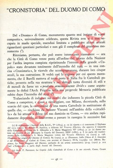 “Cronistoria” del Duomo di Milano.