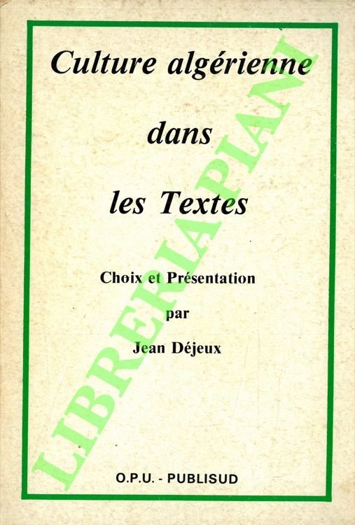 Culture algérienne dans les Textes.