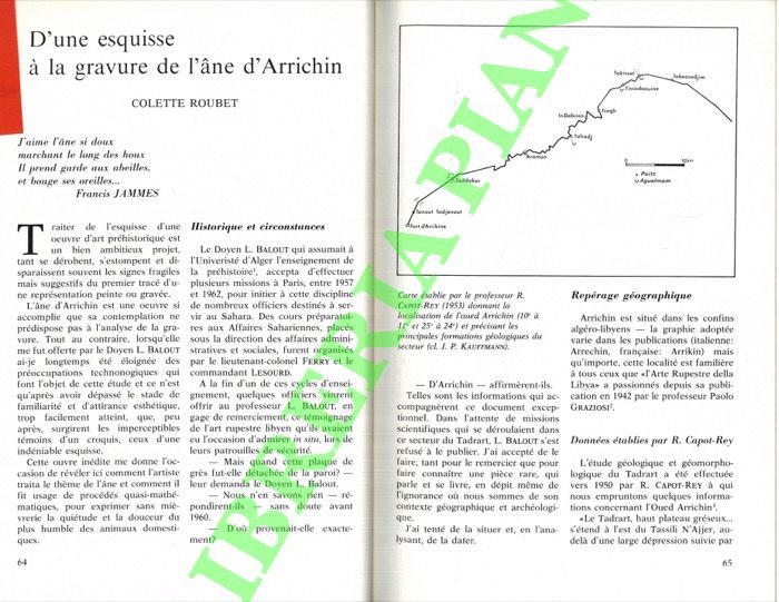 D'une esquisse à la gravure de l'ane d'Arrichin.