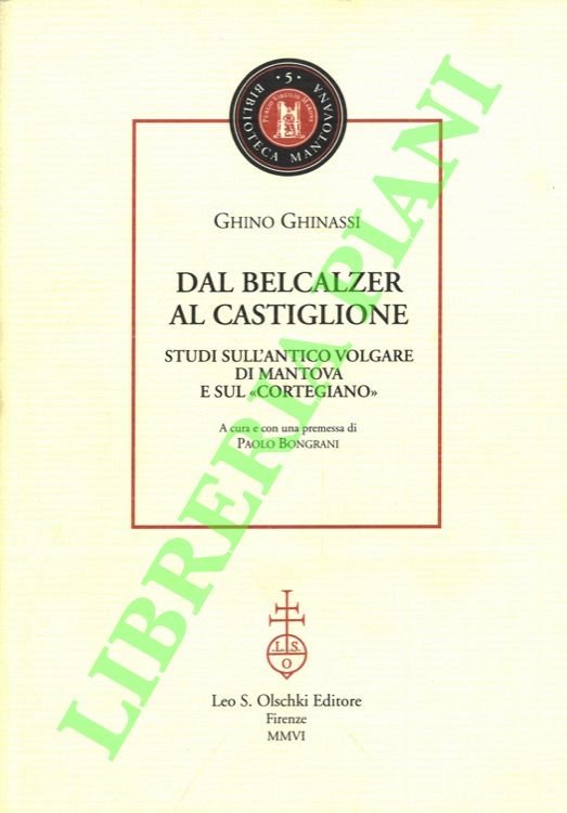 Dal Belcalzer al Castiglione. Studi sull'antico volgare di Mantova e …