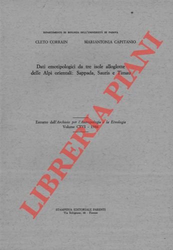 Dati emotipologici da tre isole alloglotte delle Alpi orientali: Sappada, …