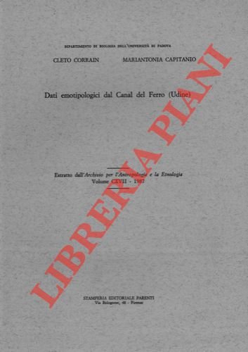 Dati emotipologici del Canal del Ferro (Udine)