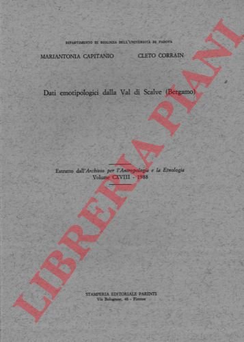 Dati emotipologici della Val di Scalve (Bergamo)