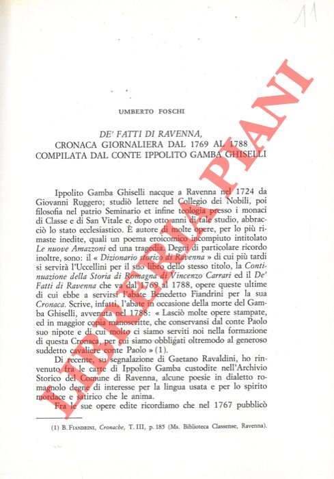 De' fatti di Ravenna, cronaca giornaliera dal 1769 al 1788 …