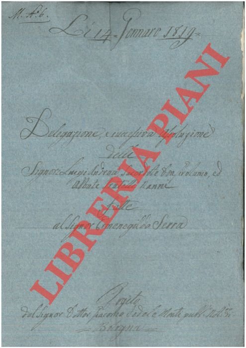 Delegazione e successiva assoluzione per una possessione posta nel Comune …