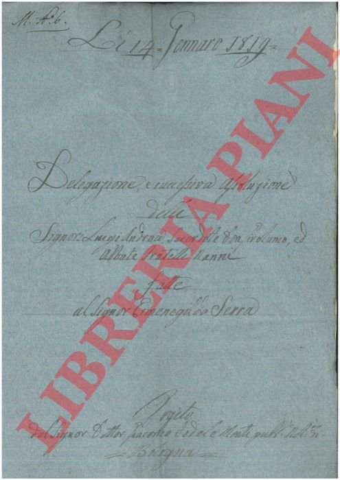 Delegazione e successiva assoluzione per una possessione posta nel Comune …