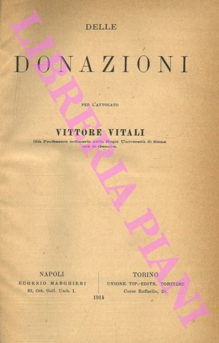 Delle donazioni.
