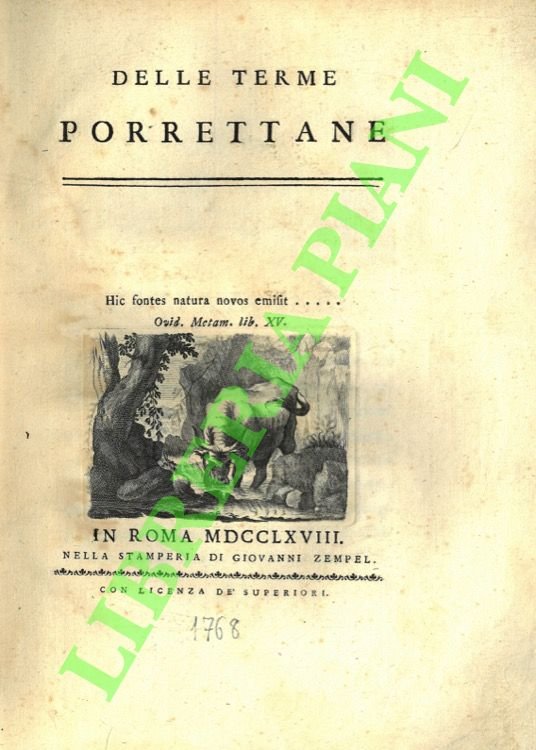 Delle terme Porrettane.