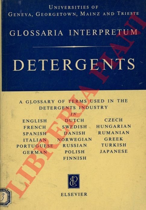 Detergents. A Glossary of Terms used in the Detergents Industry …