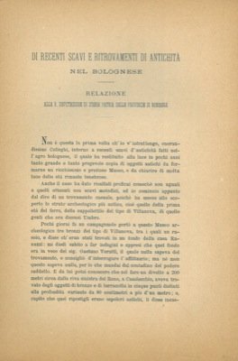 Di recenti scavi e ritrovamenti di antichità nel bolognese. Relazione. | Immagine Gallery 2