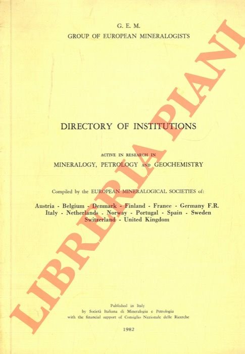 Directory of Institutions Active in Research in Mineralogy, Petrology and …
