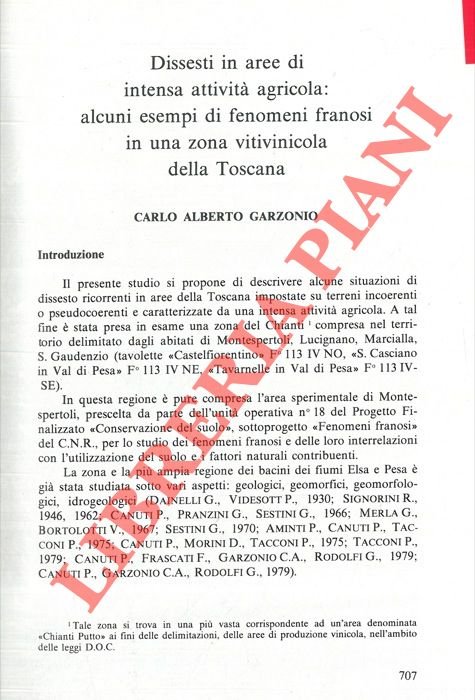 Dissesti in aree di intensa attività agricola: alcuni esempi di …