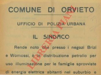 Distribuzione di petrolio per uso illuminazione per le famiglie sprovviste …