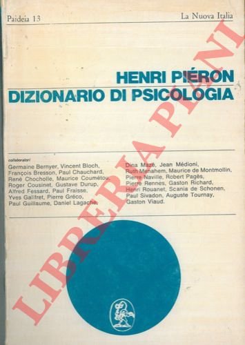 Dizionario di psicologia.