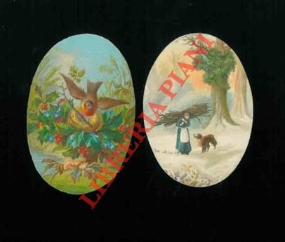 Dodici figurine ovali di vari formati