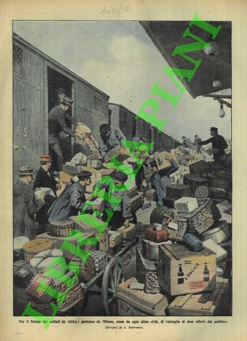 Doni offerti dagli italiani ai nostri soldati in Africa.