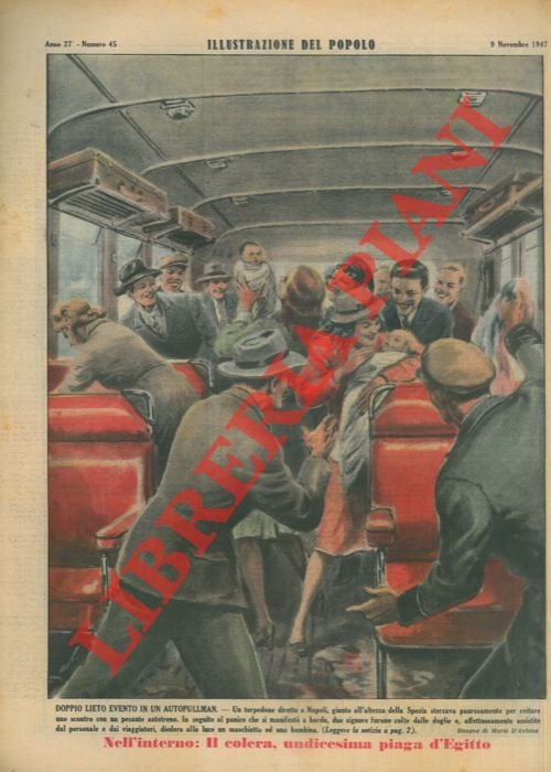 Doppio lieto evento in autopullman. Un torpedone diretto a Napoli, …