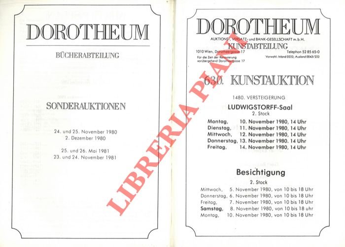 Dorotheum Kunstabteilung. 630 Kunstauktion.