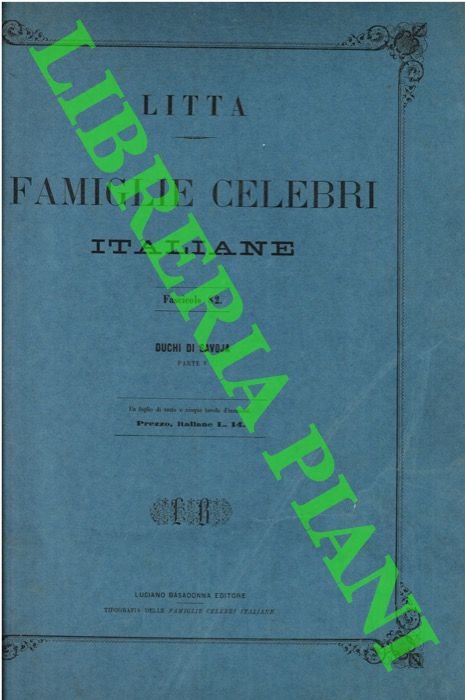 Duchi di Savoja. Parte V