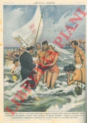 Due fidanzati celebrano il matrimonio in mare sulla spiaggia di …