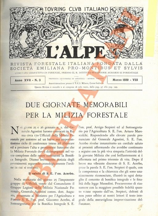 Due giornate memorabili per la Milizia Forestale.