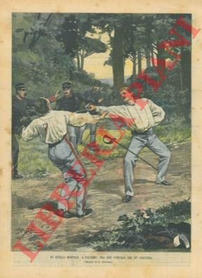 Duello mortale a Palermo tra due ufficiali armati con spade.