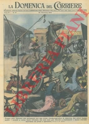 Durante una galoppata per una scena cinematografica, due attori spingono …