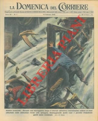 Durante una mareggiata lungo il litorale adriatico, violentissime ondate si …