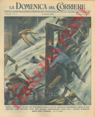 Durante una mareggiata lungo il litorale adriatico, violentissime ondate si …