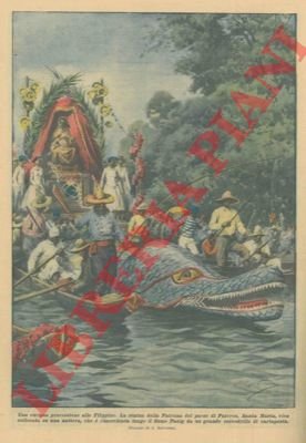 Durante una processione alle Filippine la statua di Pateros viene …