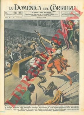 Durante uno spettacolo di varietà, un serpente portato sul palcoscenico, …