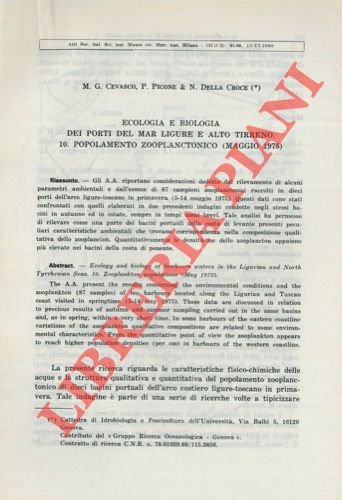 Ecologia e biologia dei porti del Mar Ligure e Alto …