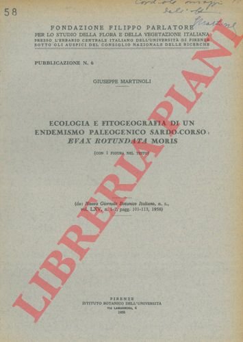 Ecologia e fitogeografia di un endemismo paleogenico sardo-corso: Evax rotundata …