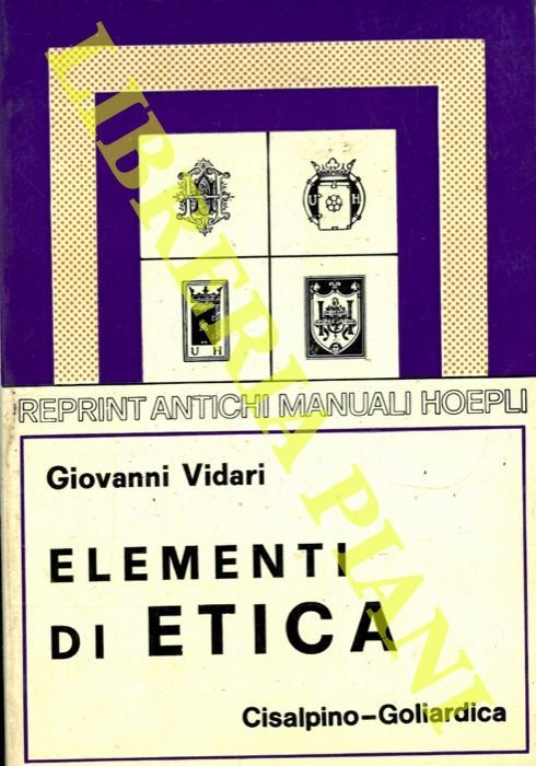 Elementi di etica. Quinta edizione con ritocchi e aggiunte.