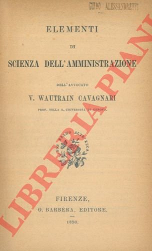 Elementi di scienza dell'amministrazione. | Immagine Gallery 2