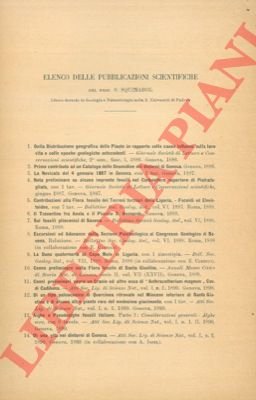 Elenco delle pubblicazioni scientifiche del Prof. S. Squinabol.