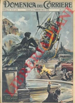 Elicottero precipita in piazza dell'Esedra, a Roma.