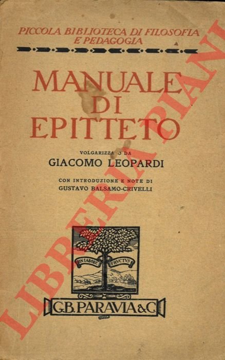 Epitteto. Il manuale.