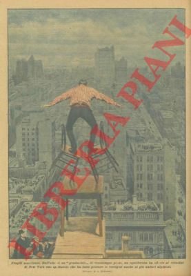 Equilibrista si esibisce su un grattacielo di venticinque piani a …