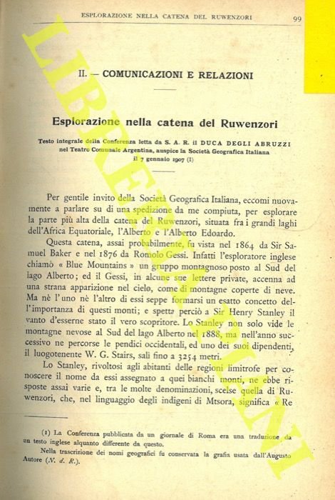 Esplorazione nella catena del Ruwenzori.