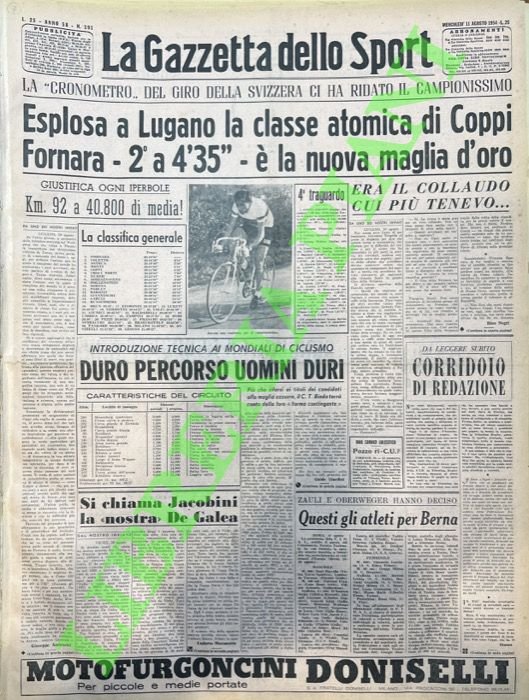 Esplosa a Lugano la classe atomica di Coppi. Fornara - …