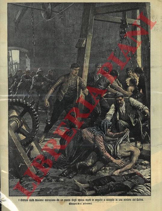 Estrazione di operai da un pozzo dopo uno scoppio in …